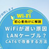 WiFiが遅い原因はLANケーブル？CAT6で改善する方法｜home5Gは対応済み
