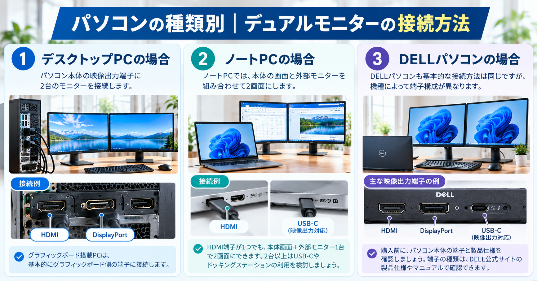 デュアルモニターを快適に使うコツ