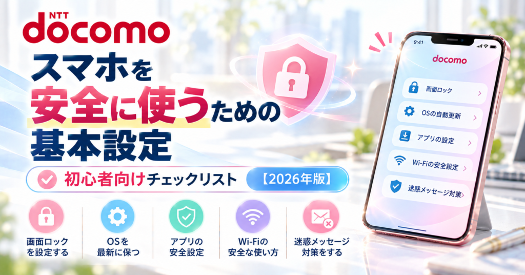 スマホを安全に使うための基本設定|初心者向けチェックリスト【2026年版】