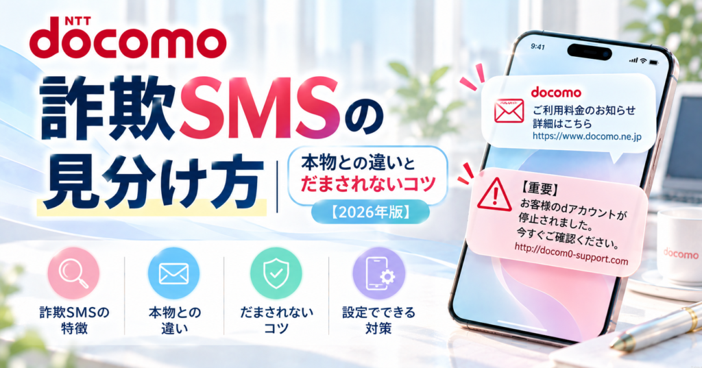 詐欺SMSの見分け方｜本物との違いとだまされないコツ【2026年版】