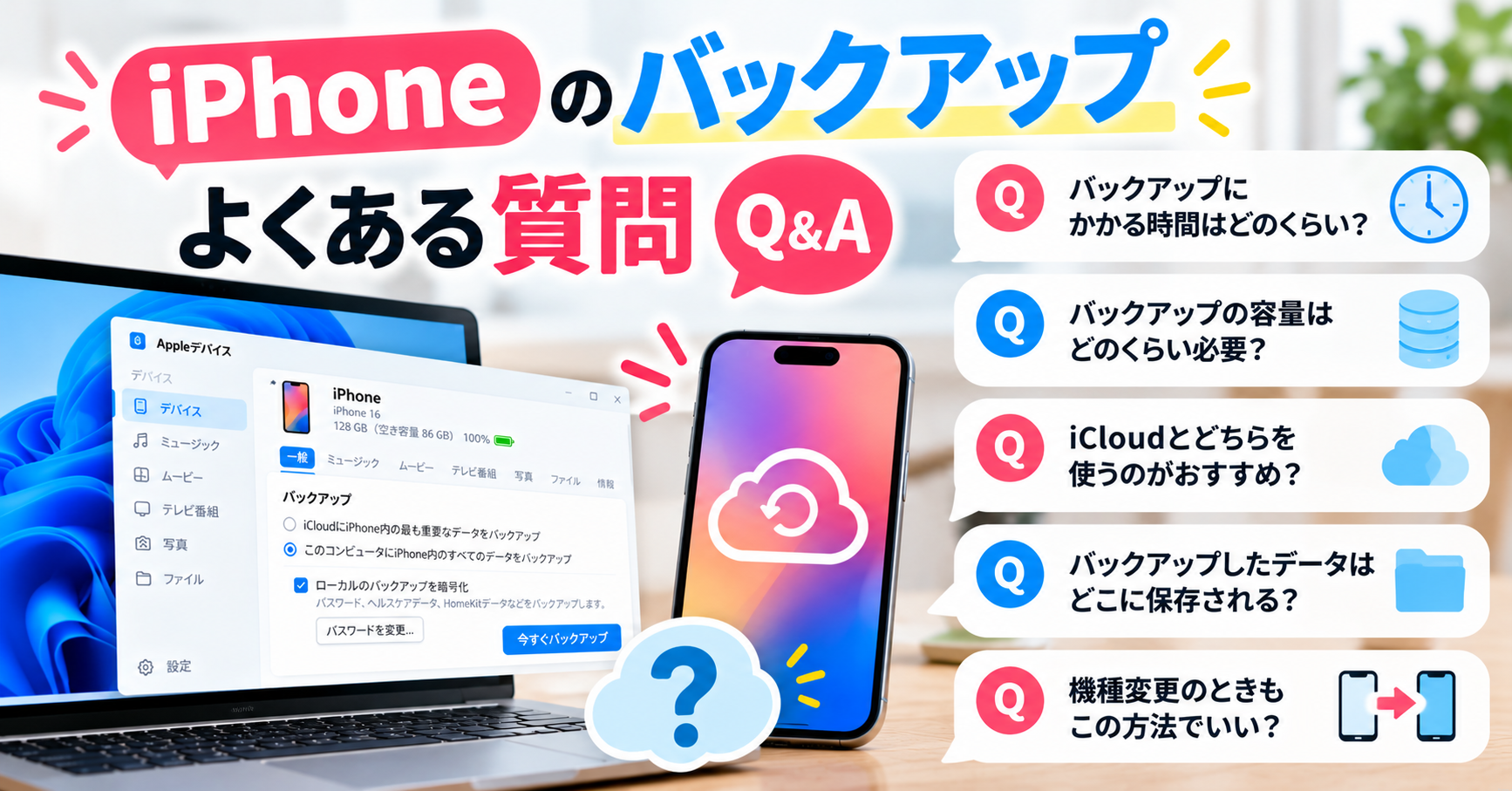 ⑧ iPhoneのバックアップでよくある質問