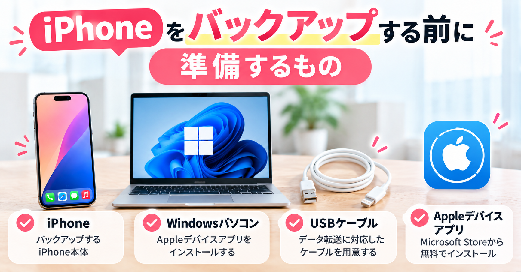 ③ WindowsにAppleデバイスアプリをインストールする方法